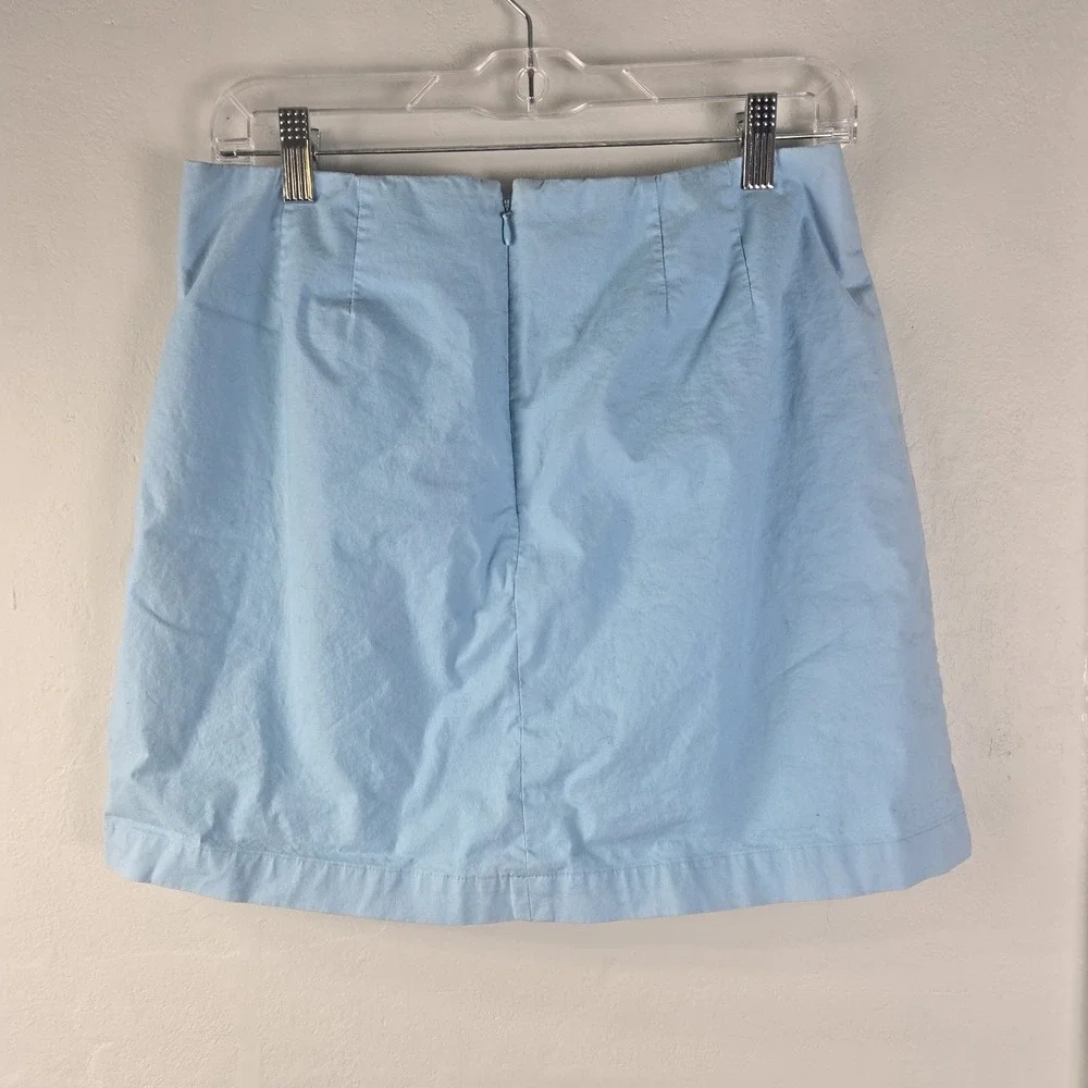 GAP‎ Soft Back Zipper Women's 10 Mini Skirt Blue Sky Blue Baby Blue 16